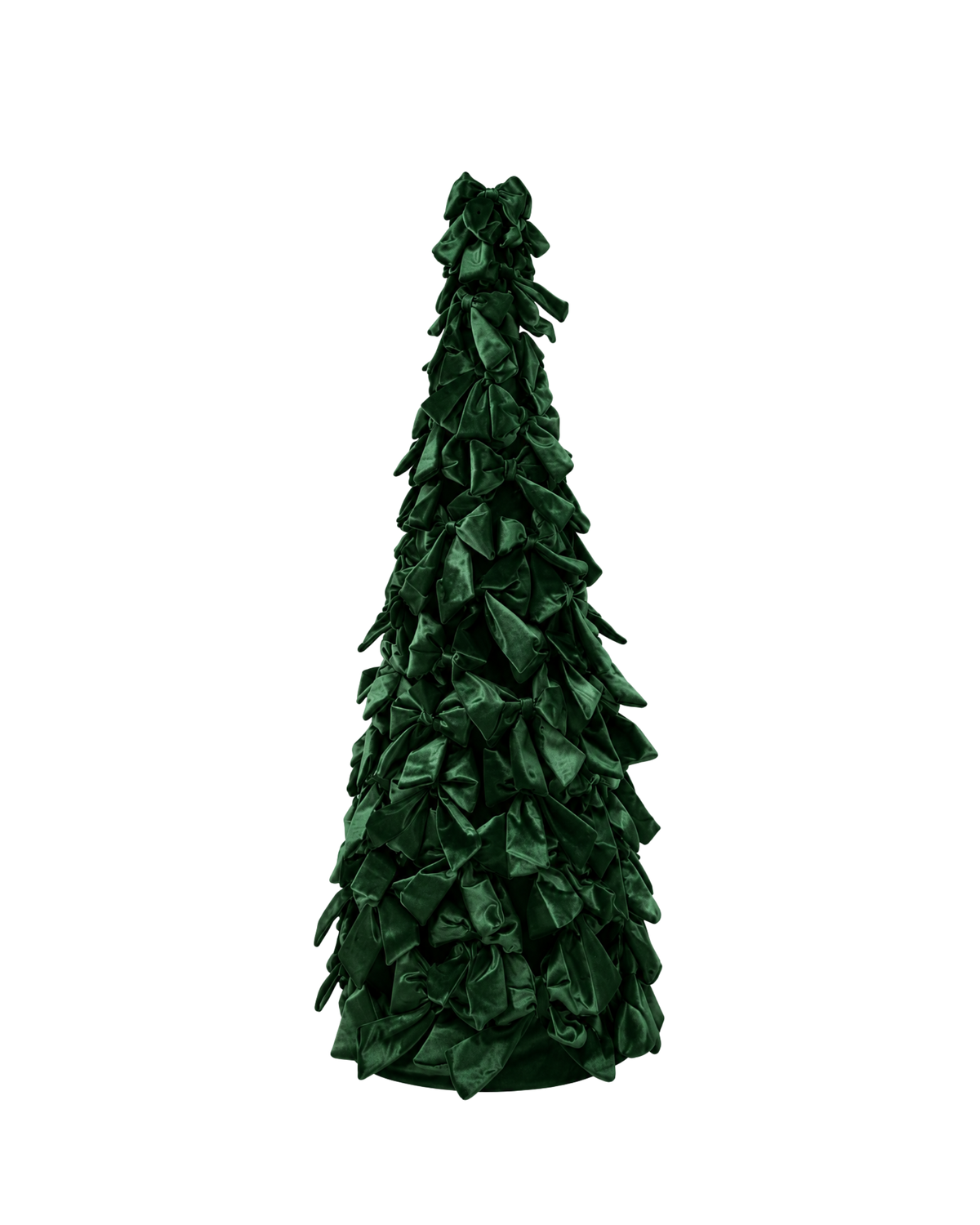 Schleifenbaum Samt Dunkelgrün, XXL, 100 cm