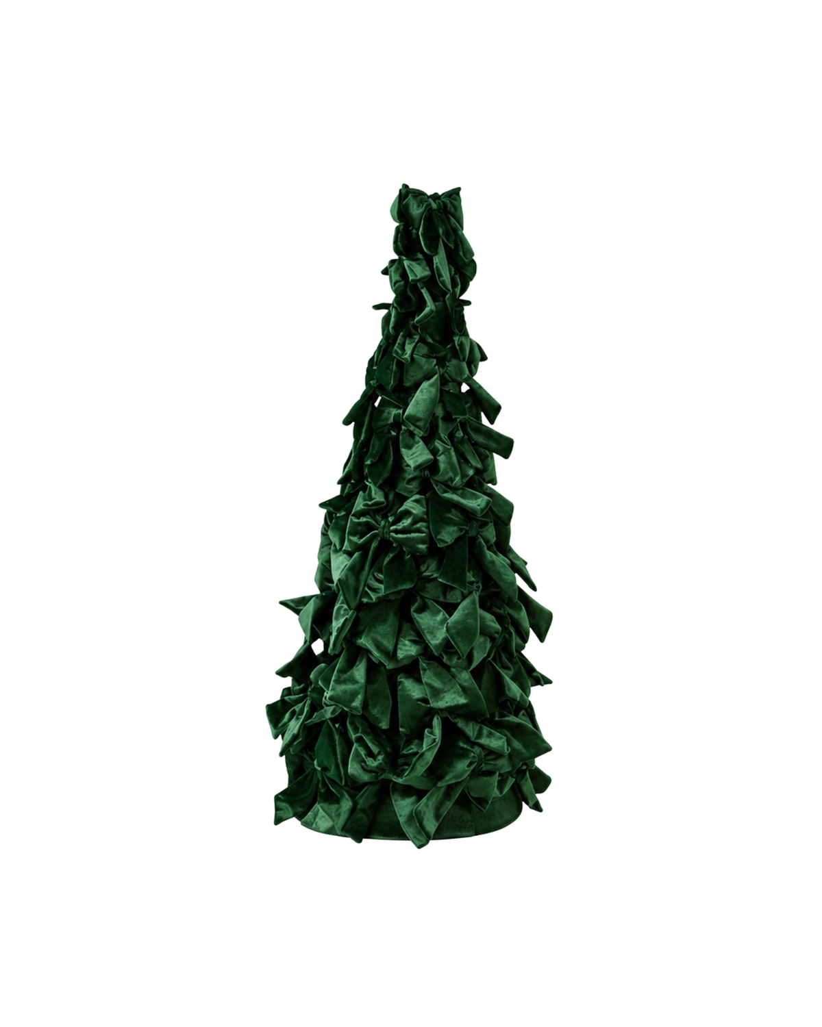 Schleifenbaum Samt Dunkelgrün, XL, 80 cm