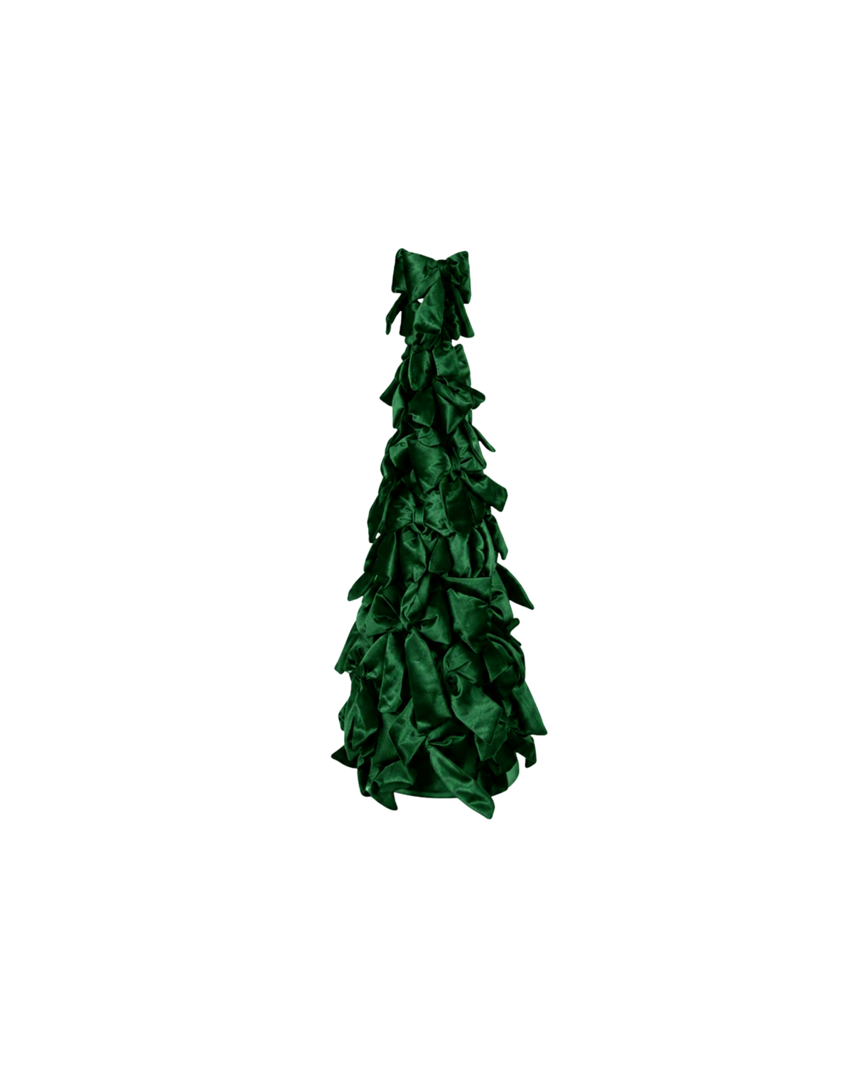 Schleifenbaum Samt Dunkelgrün, L, 60 cm