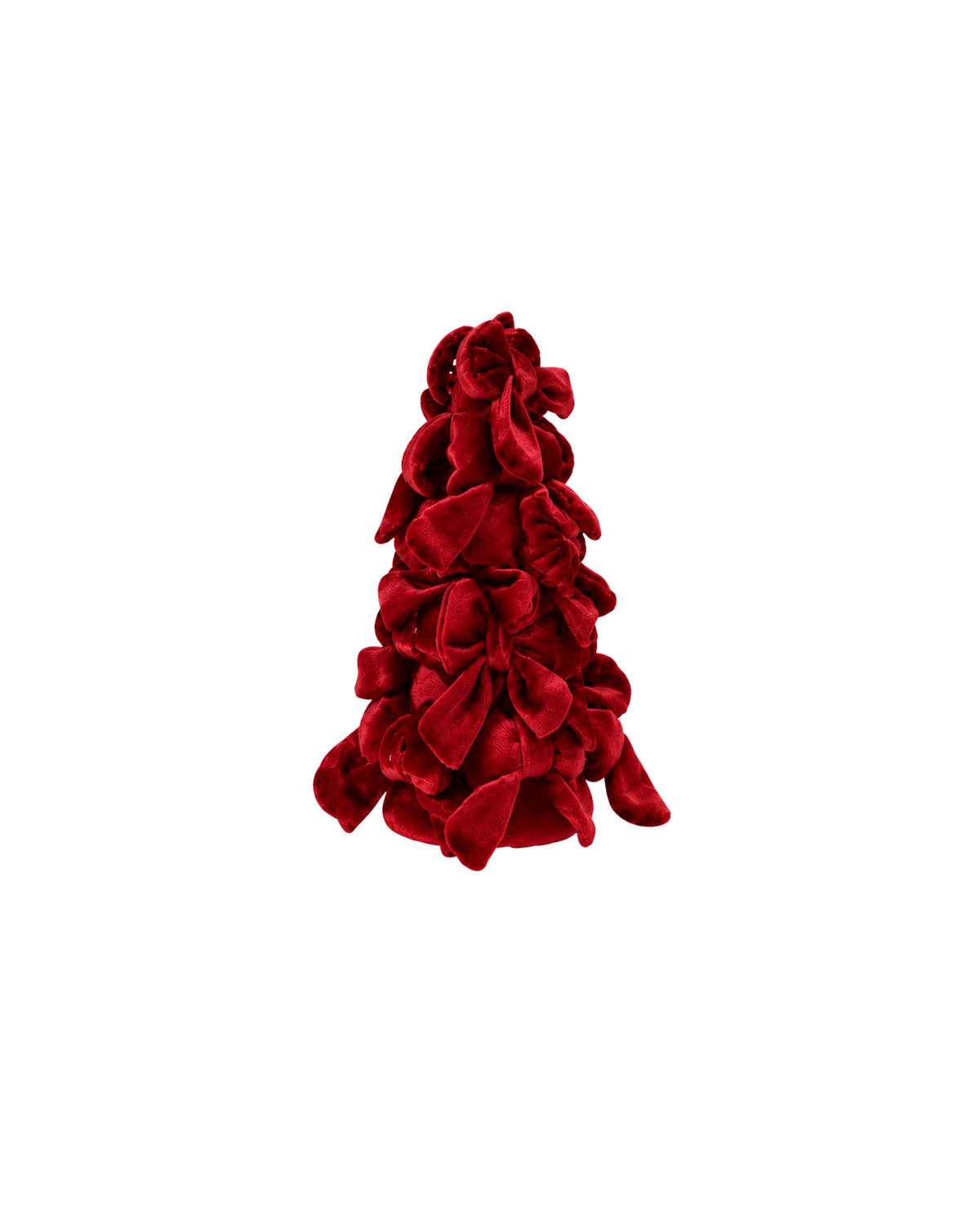 Schleifenbaum Samt Bordeaux, M, 40 cm