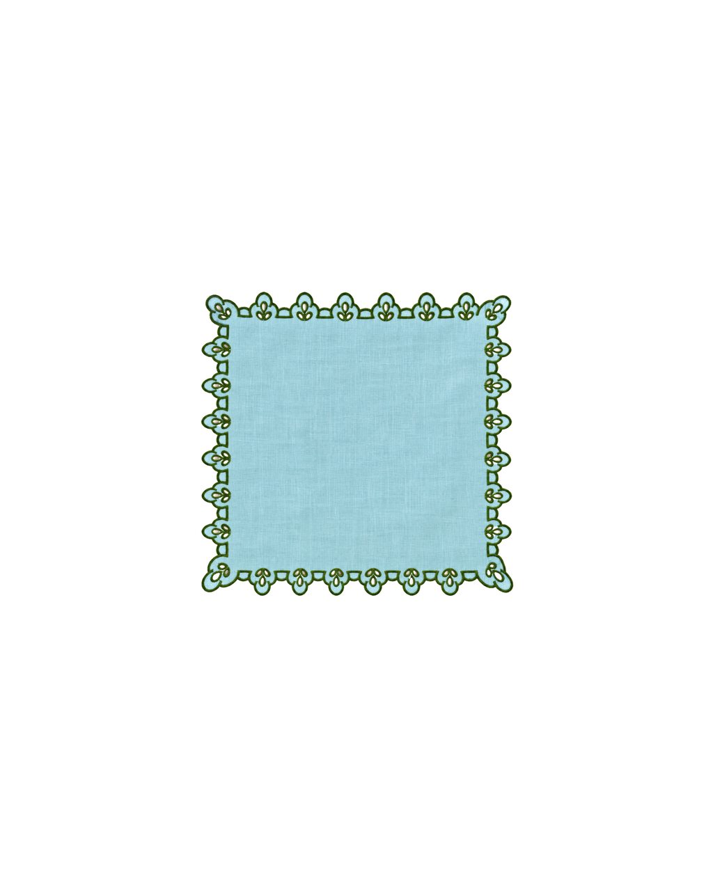 Leinenserviette Blau-Grün, 2er Set