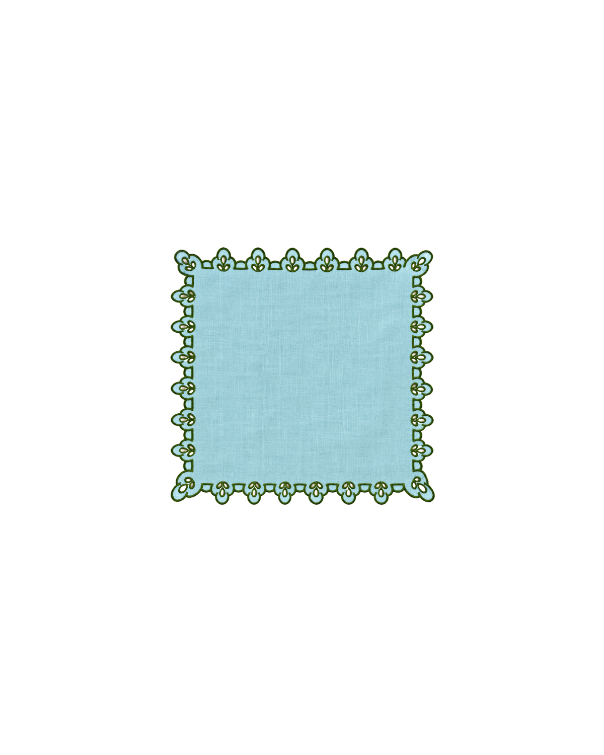 Leinenserviette Blau-Grün, 2er Set