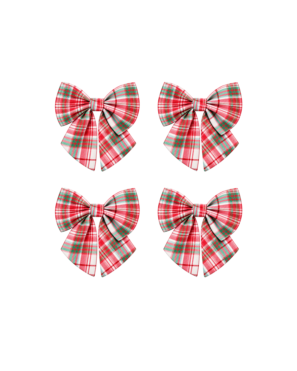 Schleife Angèle Rot, 4er Set