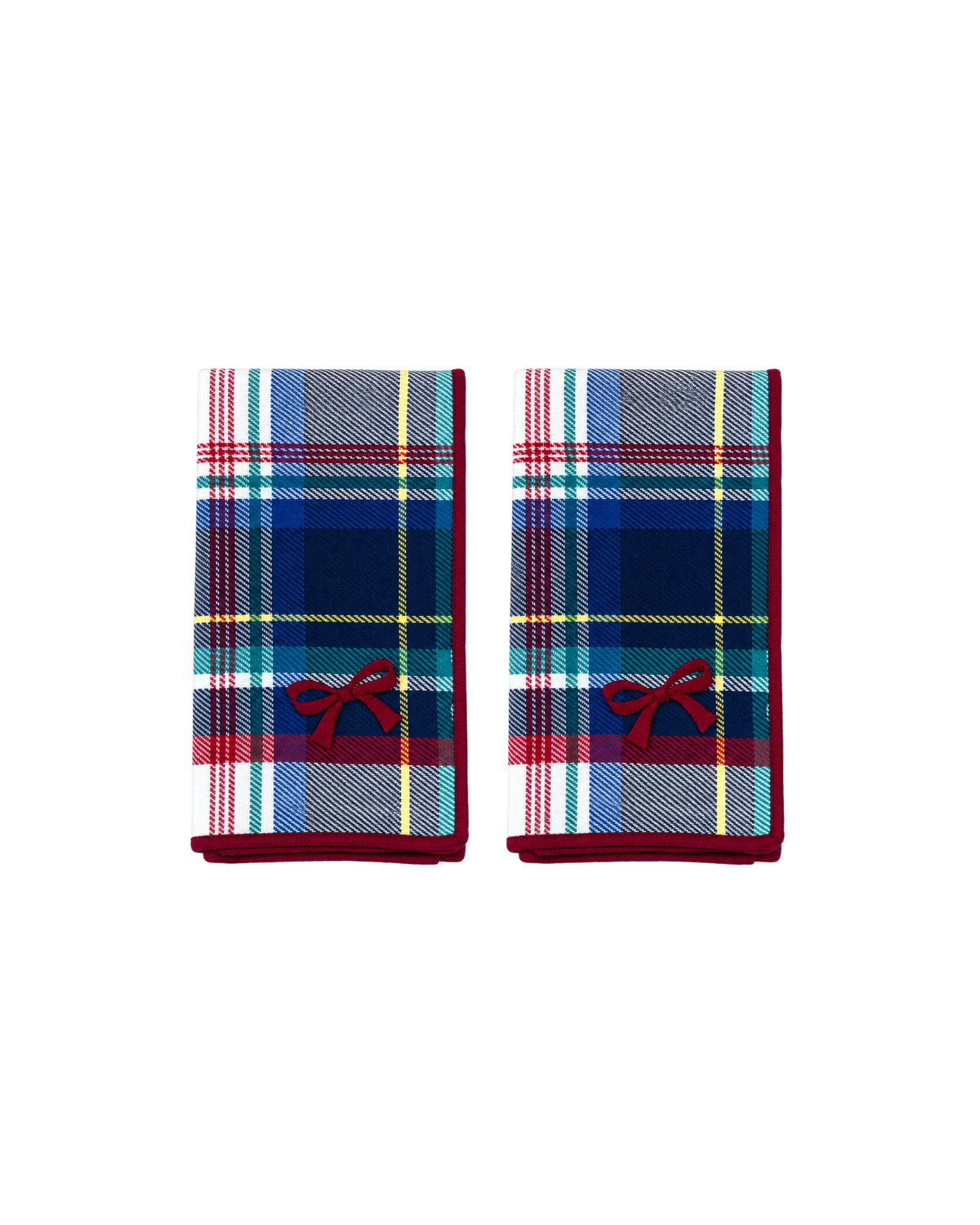 Servietten Tartan Marineblau, 2er Set