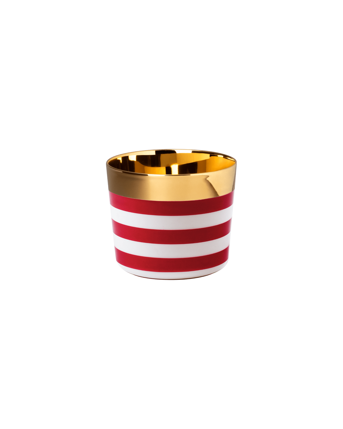 Champagnerbecher Porzellan Sip of Gold Horizontale Streifen Rot