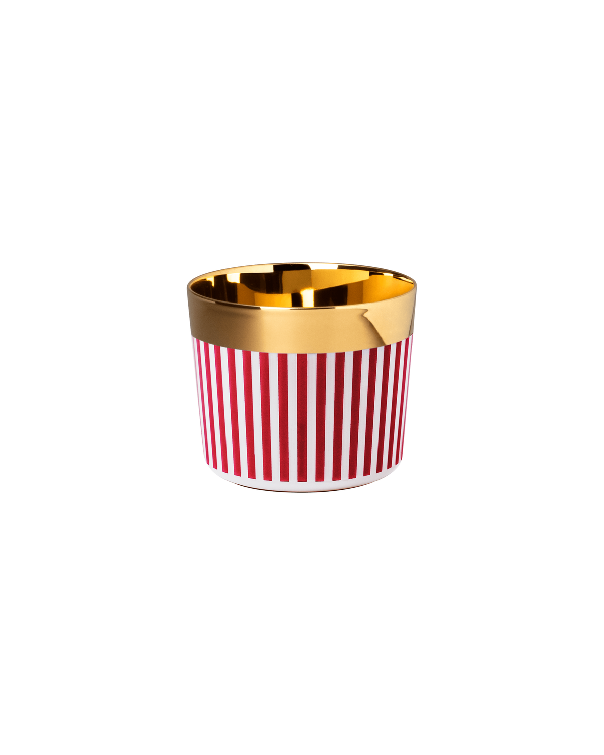 Champagnerbecher Porzellan Sip of Gold Vertikale Streifen Rot