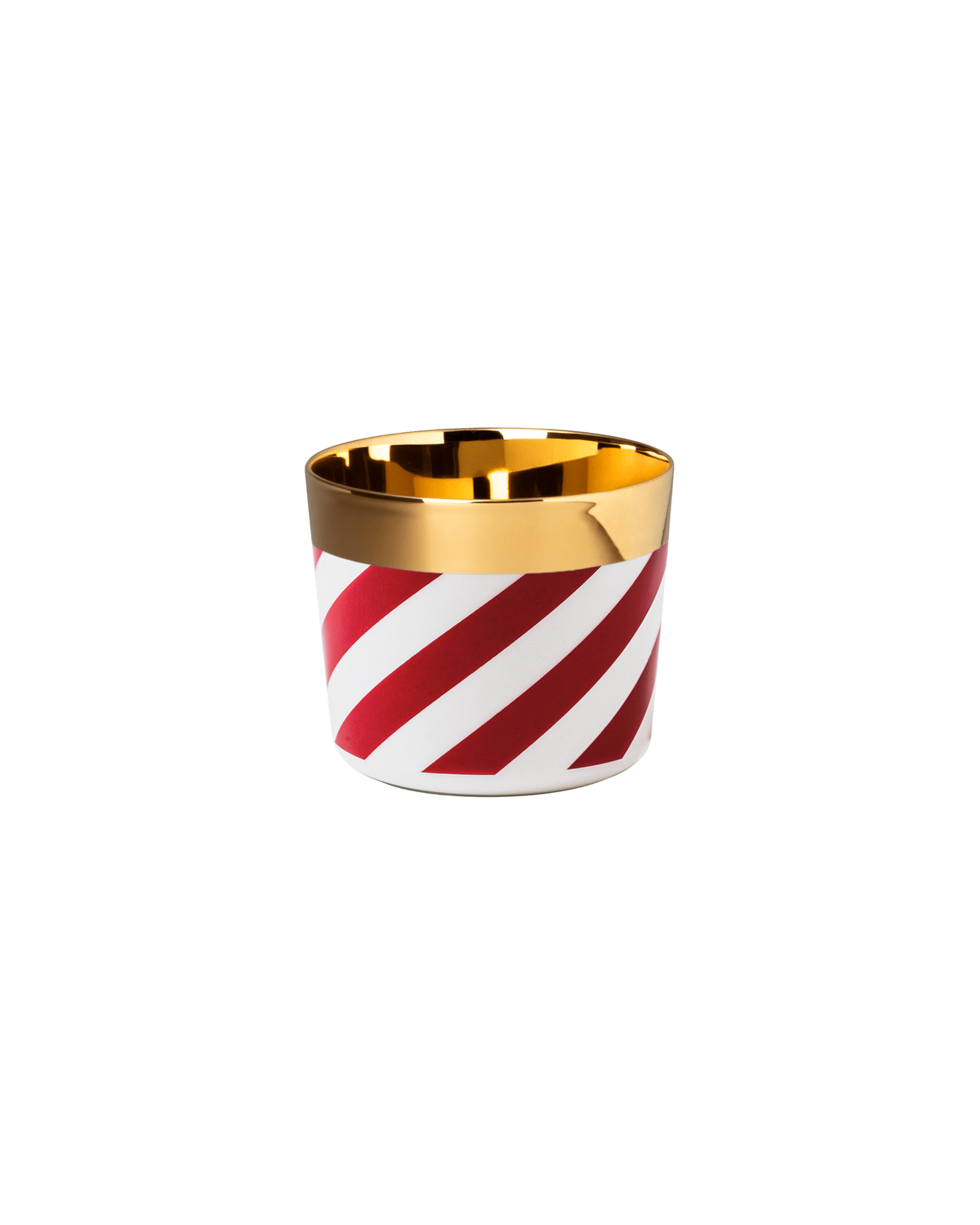 Champagnerbecher Porzellan Sip of Gold Zuckerstange Rot