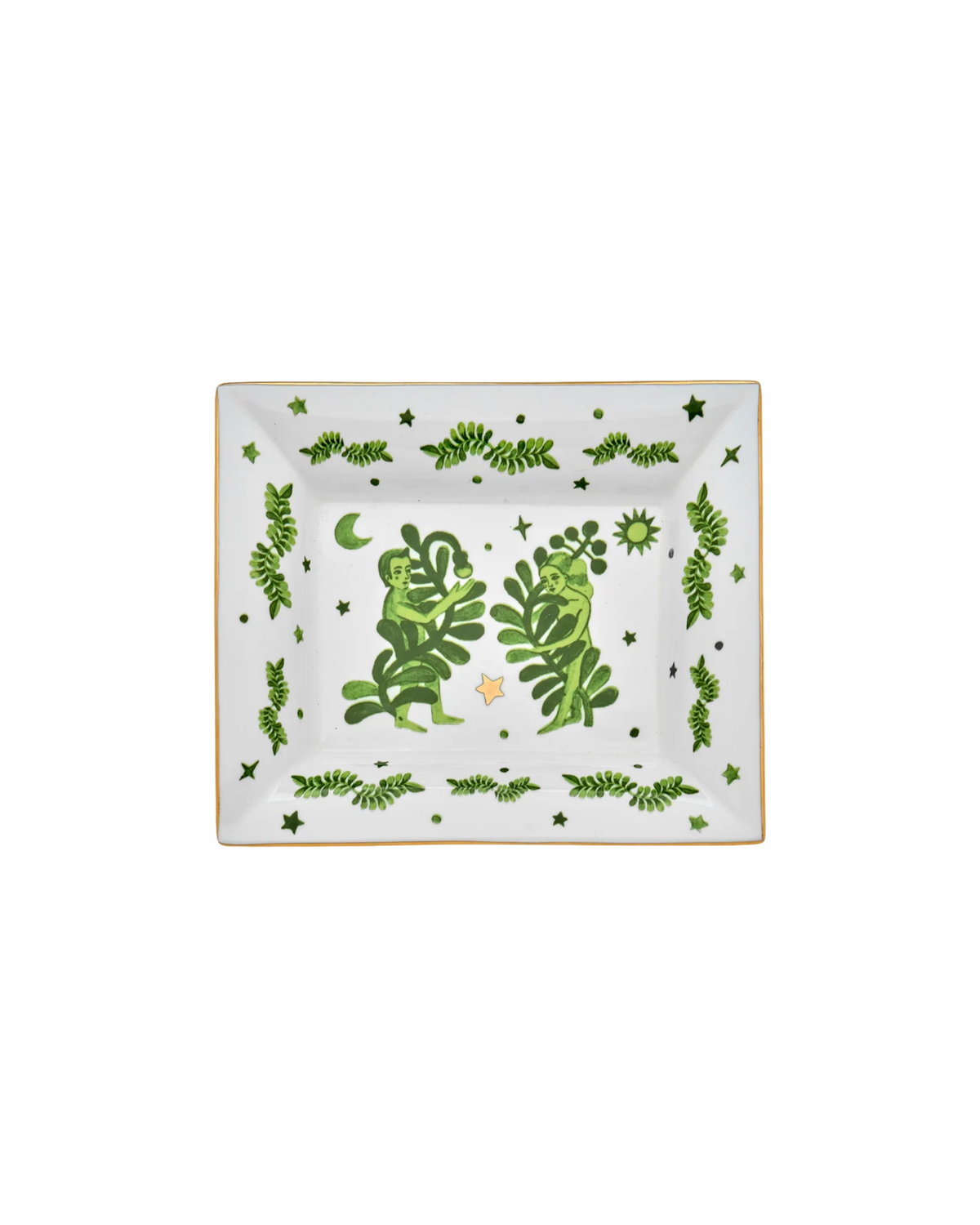 Tablett Keramik Eden Grün, 20,5 × 17 cm