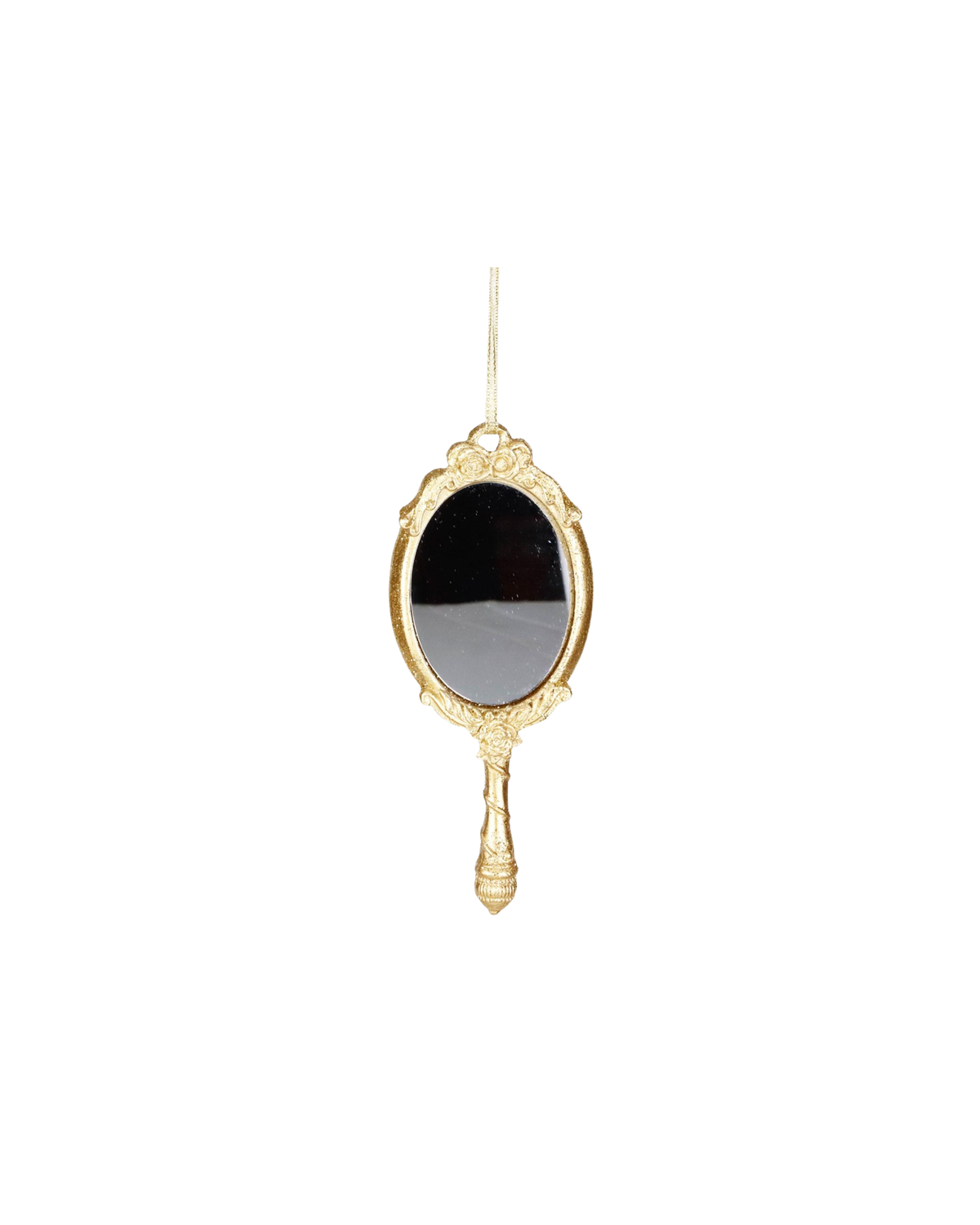 Christbaumschmuck Handspiegel Gold