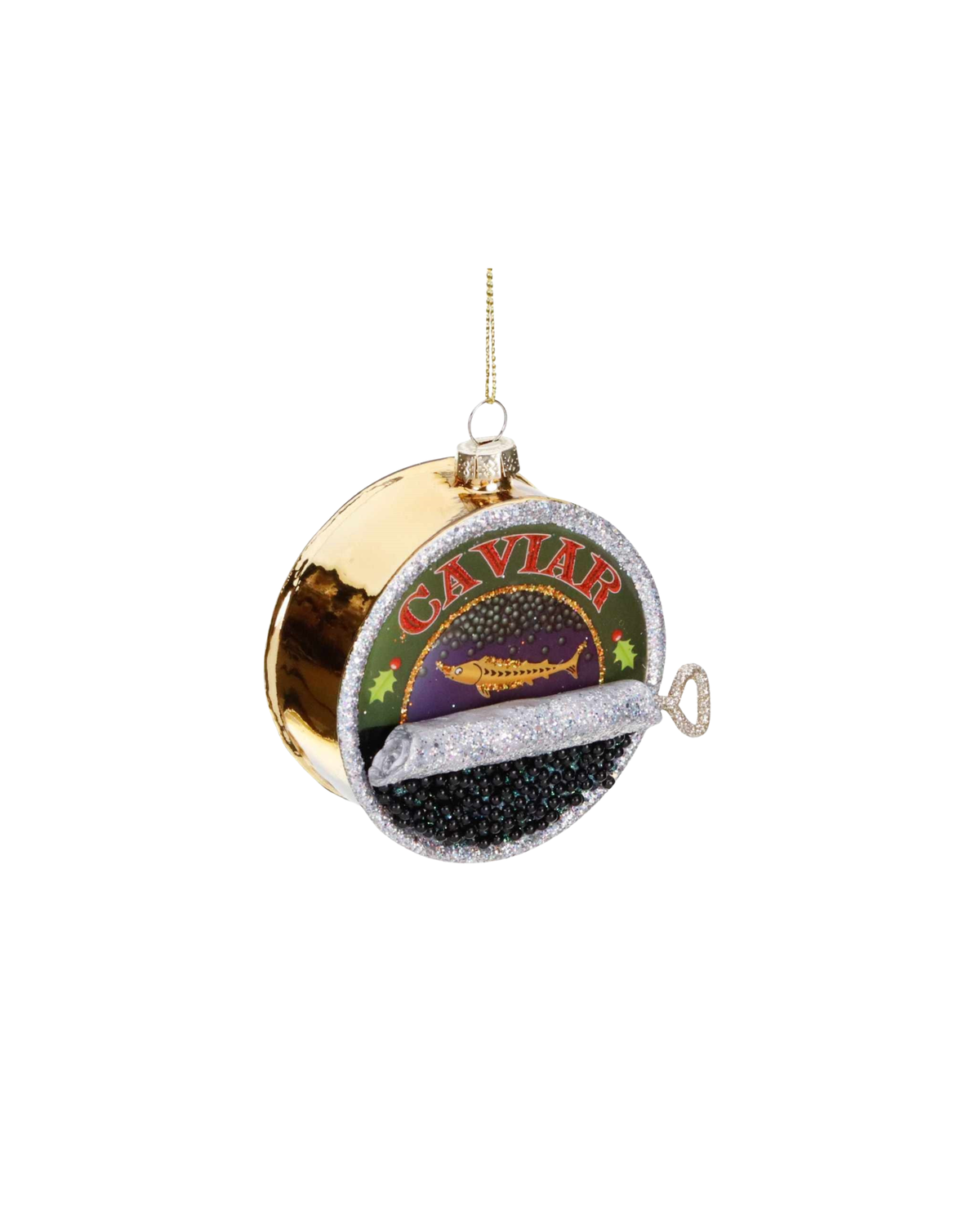 Christbaumschmuck Glas Kaviardose