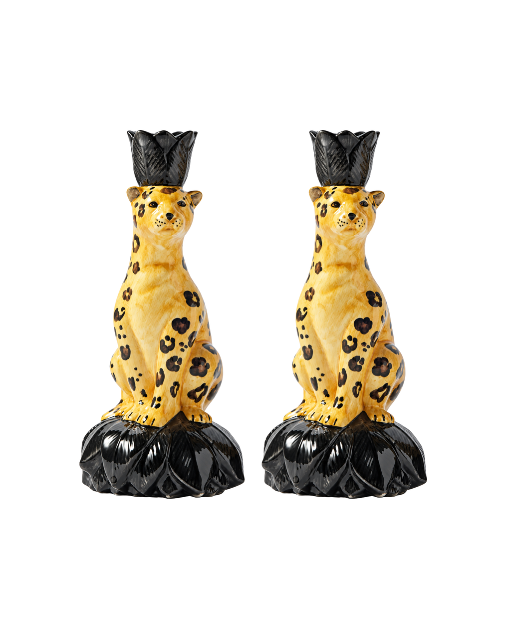 Kerzenhalter Keramik Gepard