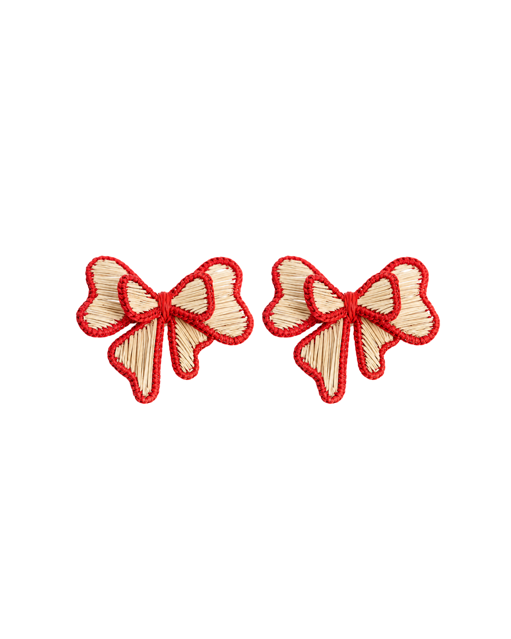 Napkin Ring Bow Red, Set of 2