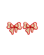 Napkin Ring Bow Red, Set of 2