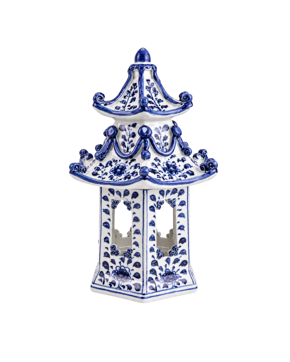 Ceramic Pagoda Blue-White