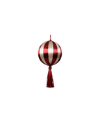 Weihnachtskugel mit Quaste Rot