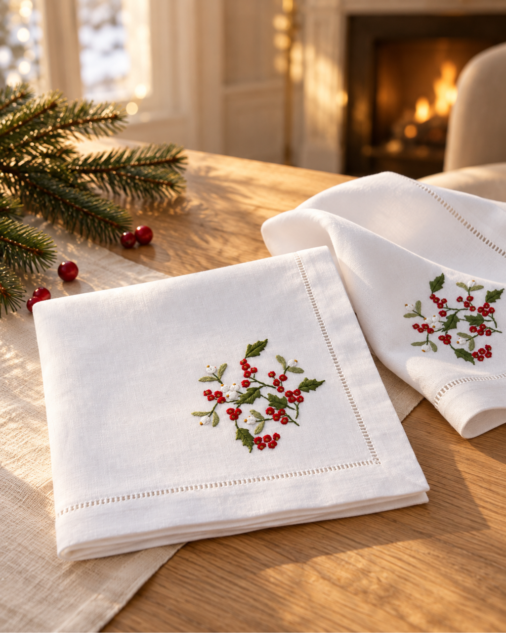 Serviette Mistel & Ilex, 2er-Set