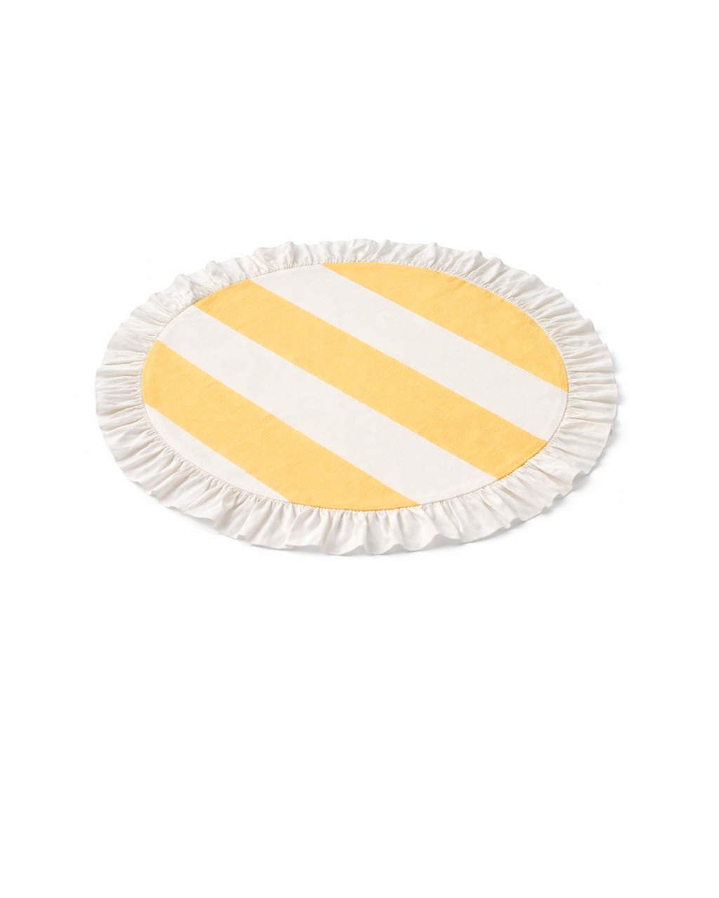 Yellow placemat with ruffles, set of 2