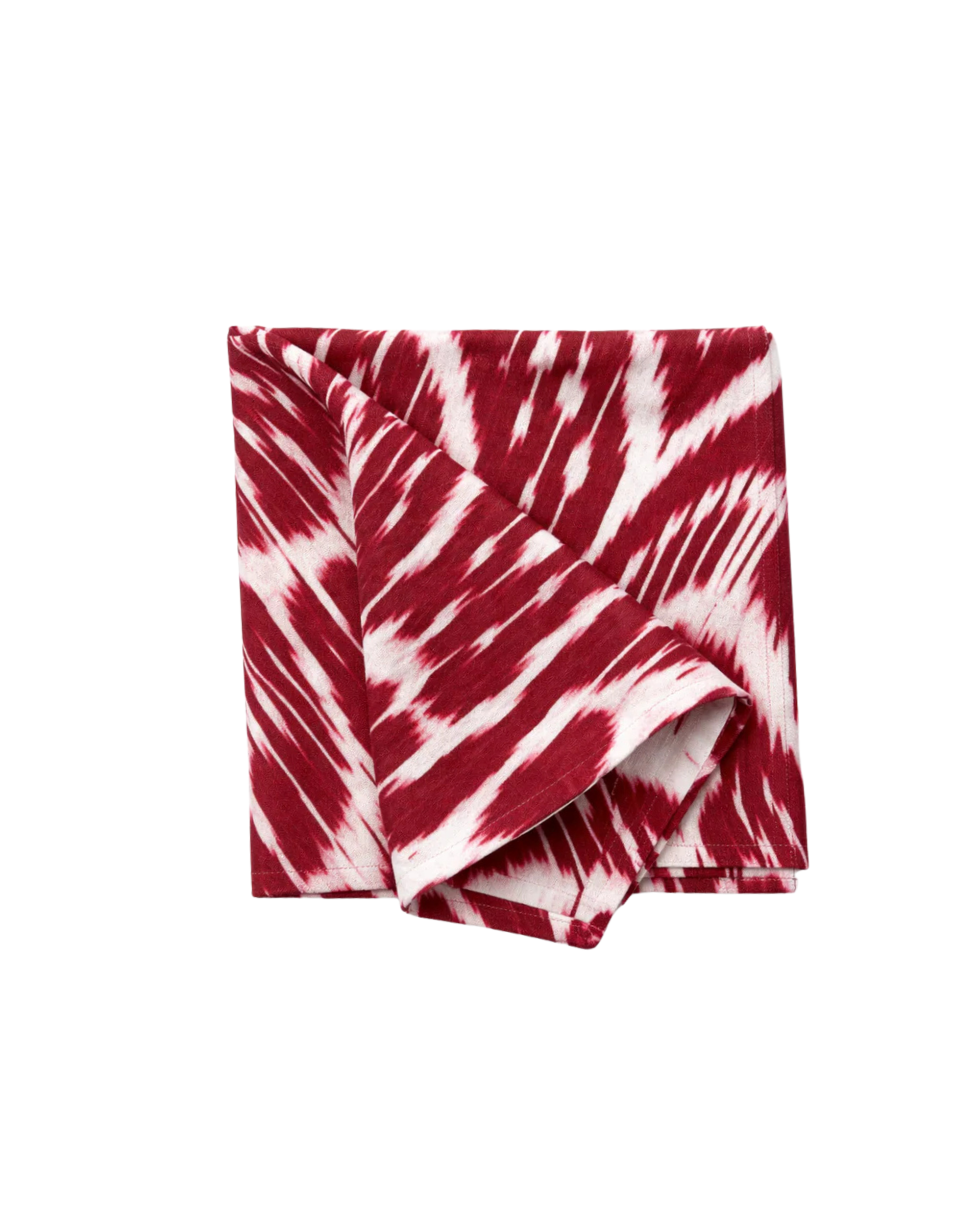 Printed napkins in red and white (set of 4)