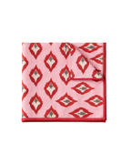 Handbedruckte Baumwollservietten Rosa-Rot von Les Ottomans