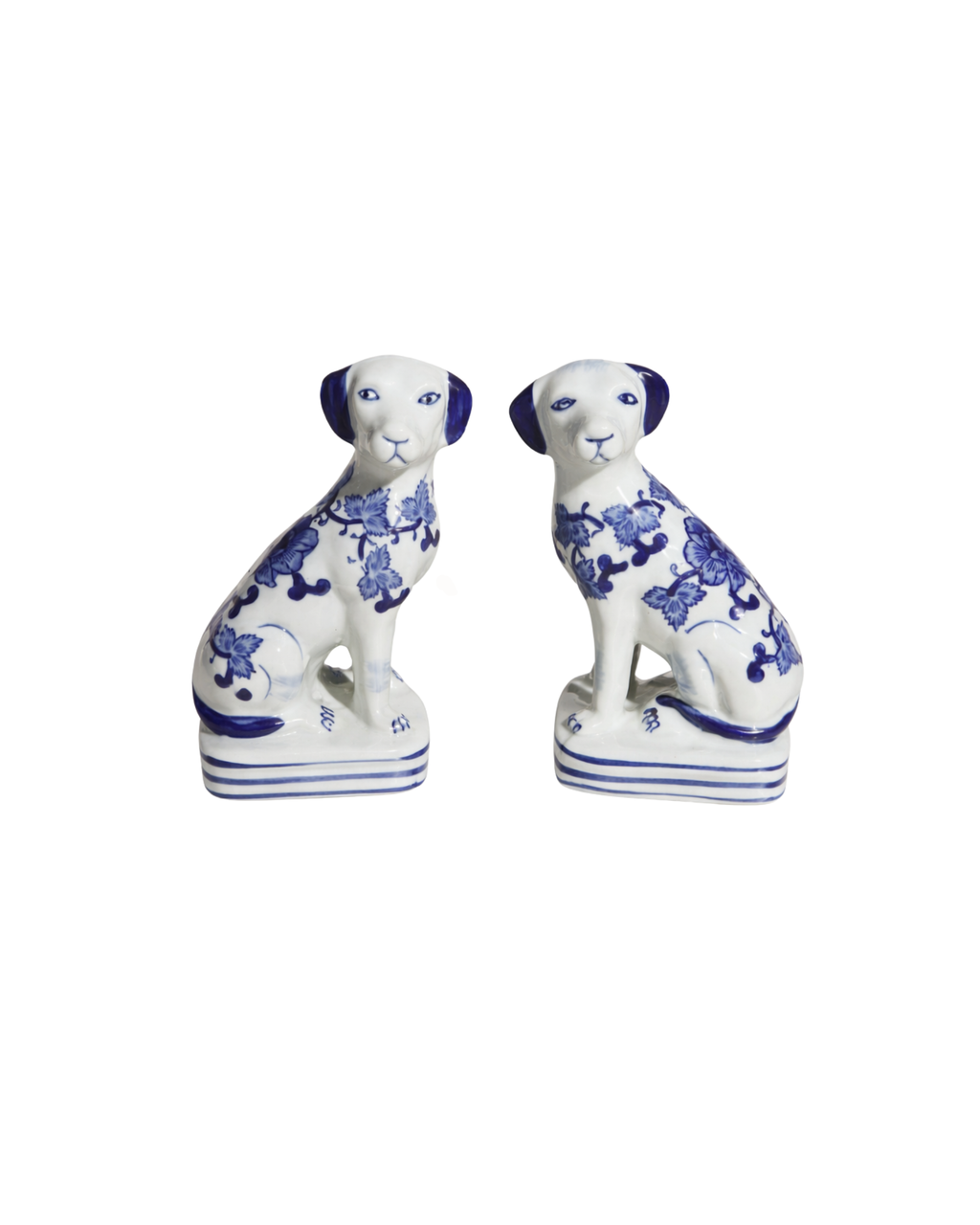 Porzellan Hunde, 2er Set