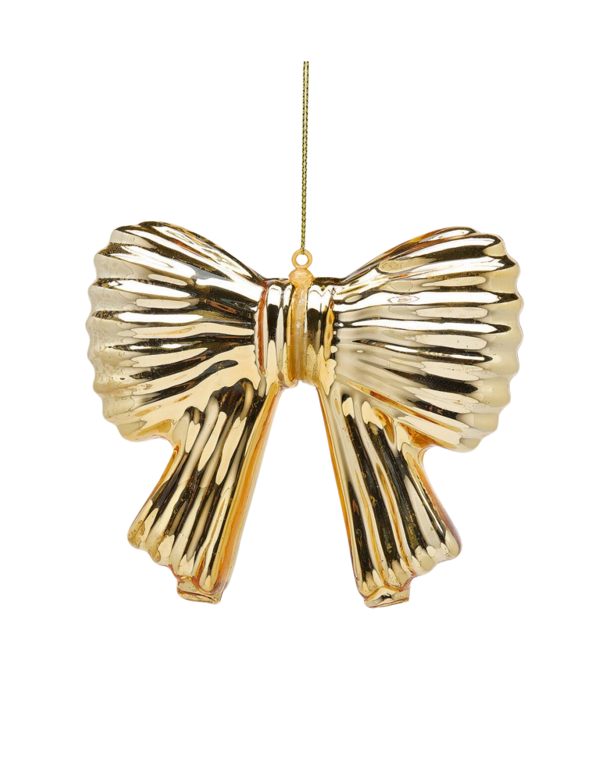 Christbaumschmuck Glas Schleife Gold