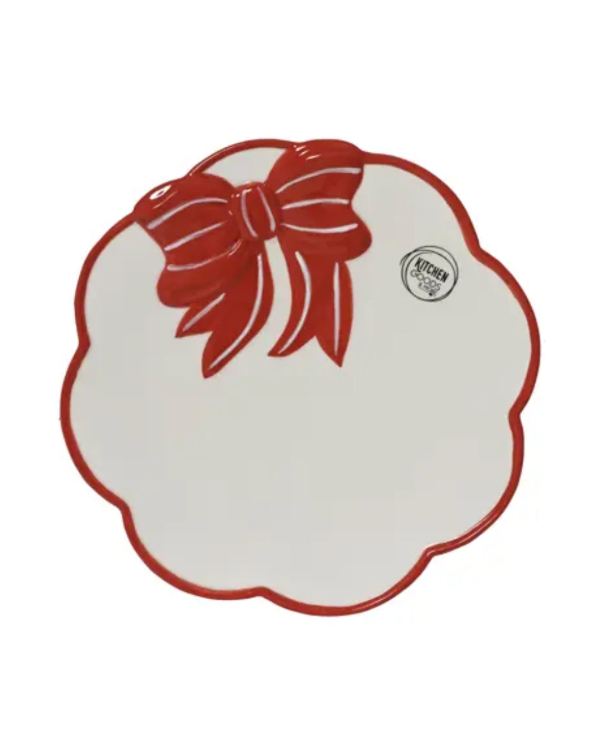 Teller mit roter Schleife