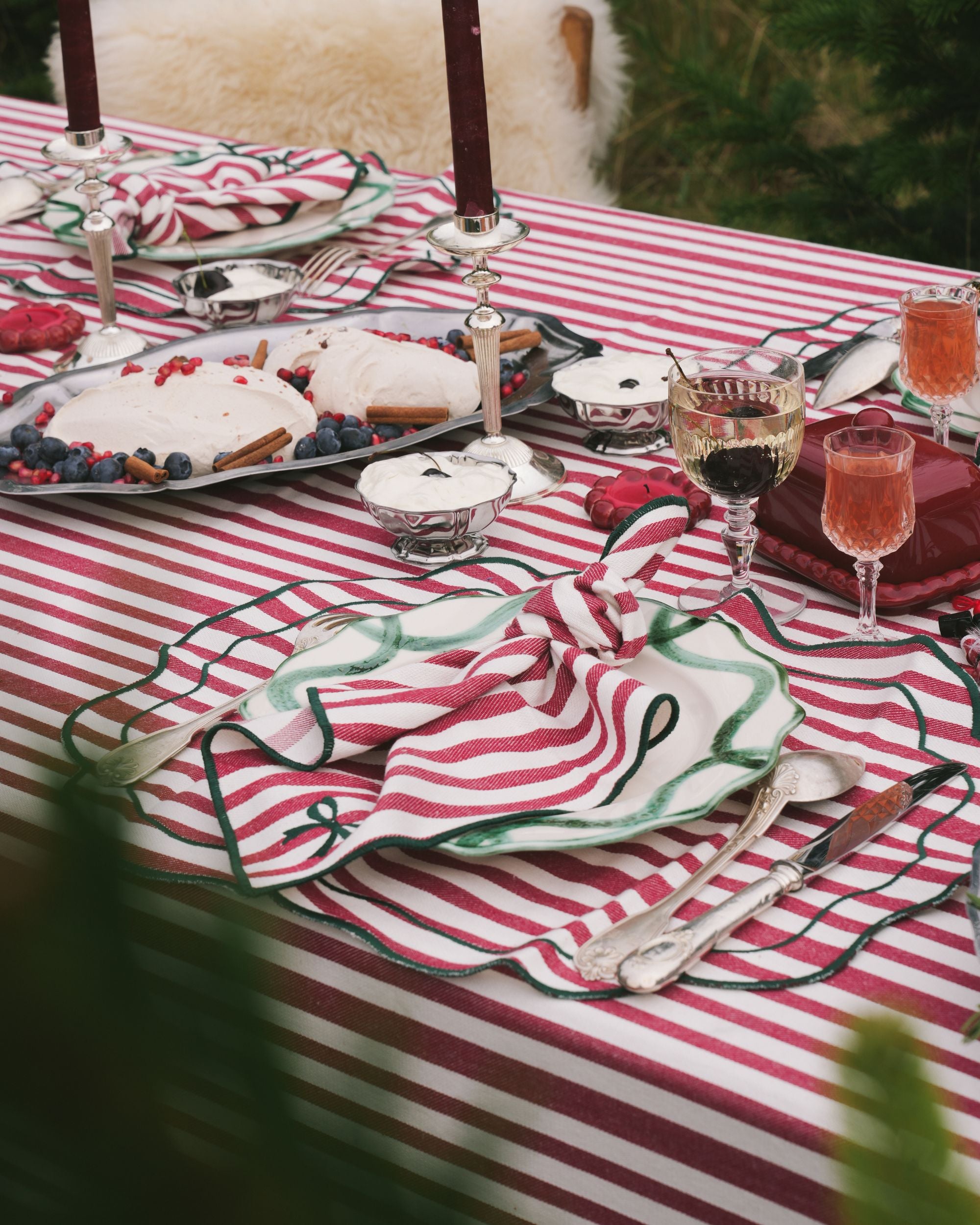 Tischsets Noëline – Burgundy (2er Set)