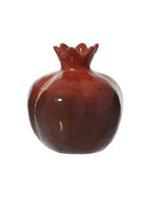 Vase Granatapfel aus Steingut in Rostbraun, 21 cm