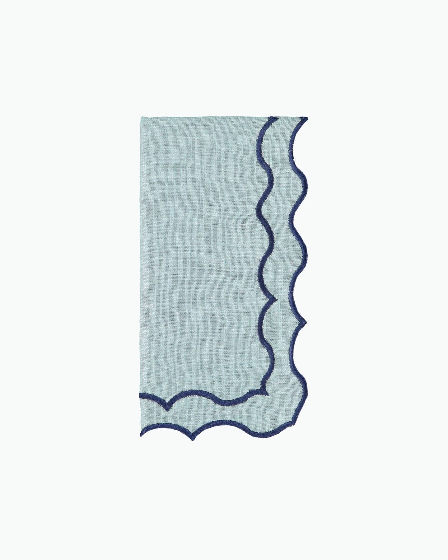 Stoffservietten Wasserblau, 2er Set