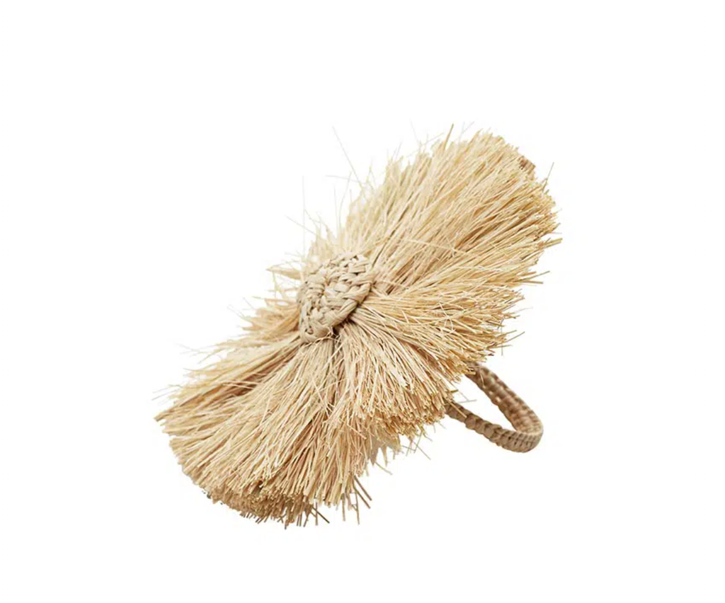 Napkin ring with fringes (set of 2)