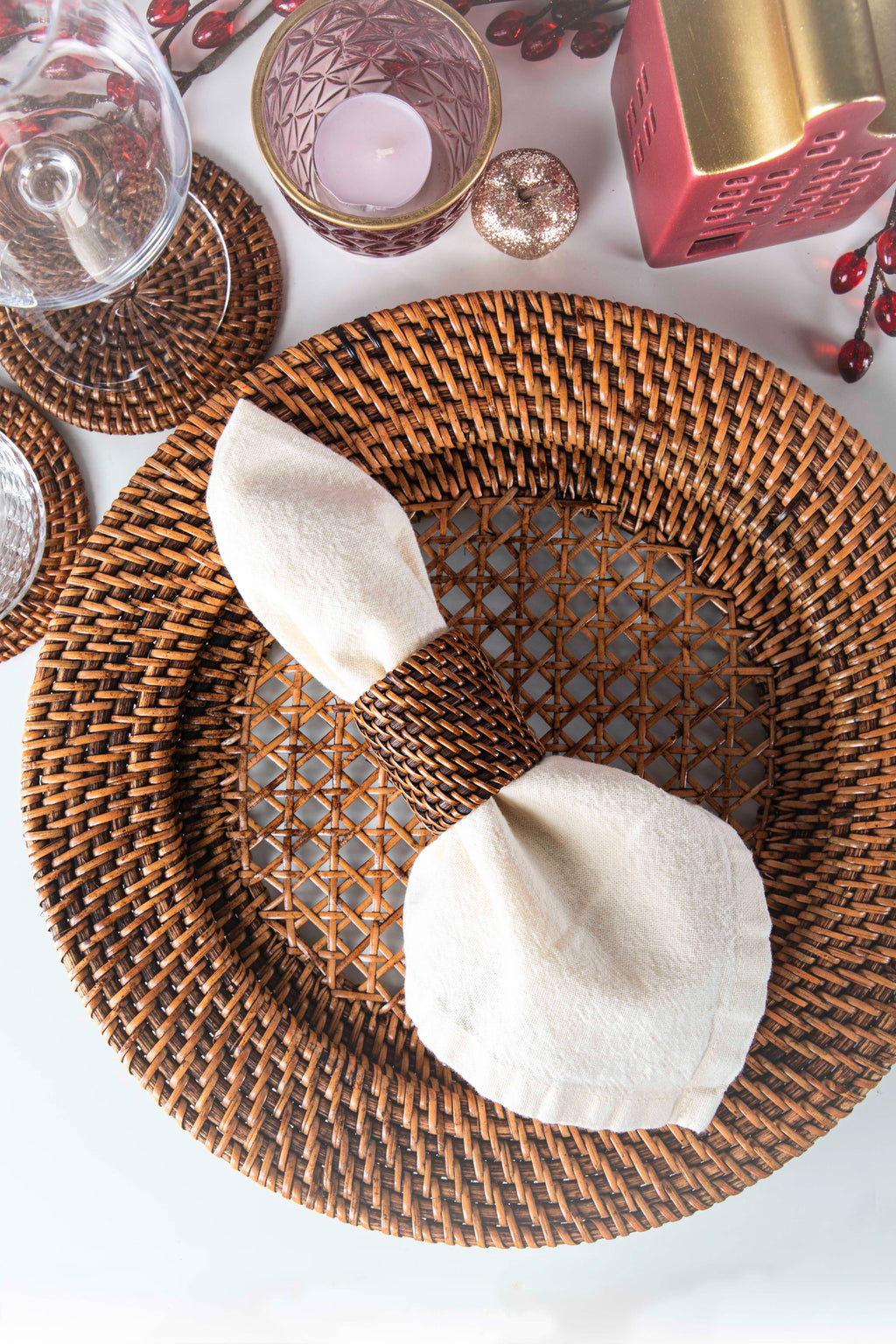 Napkin Ring Rattan (Set of 4)