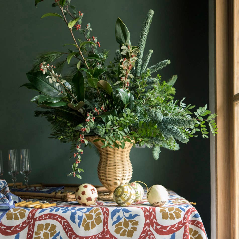 Handgeflochtene Rattanvase Olympia Small