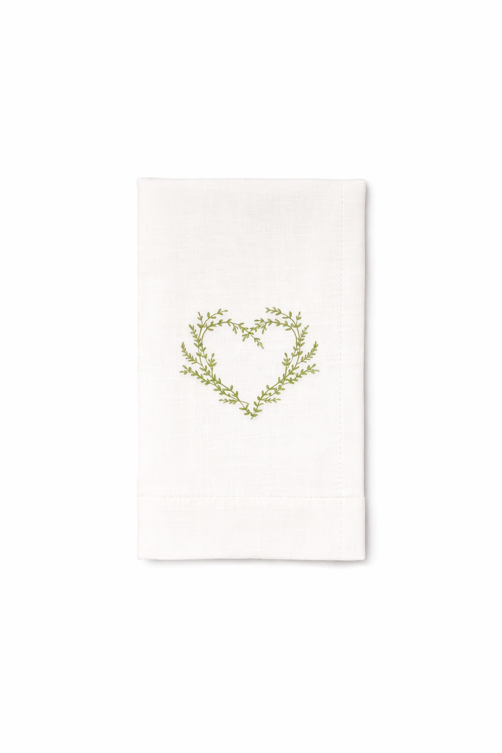 Linen napkin with vine heart (set of 4)
