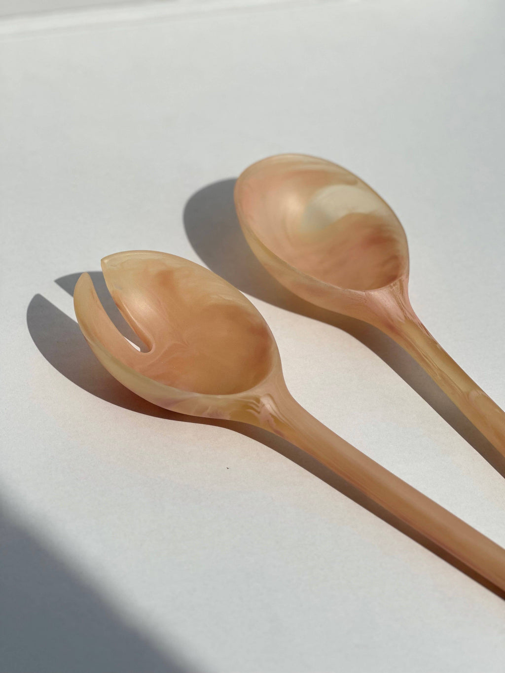 Salatbesteck Marmoroptik, 2er Set