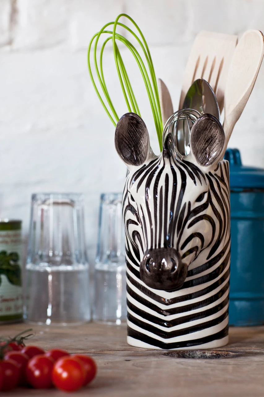 Utensilientopf Zebra mit Küchenutensilien
