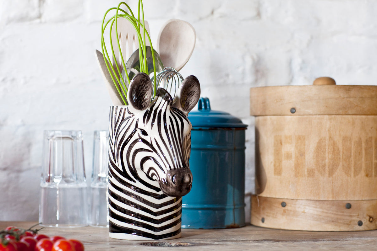 Utensilientopf Zebra als Stifthalter